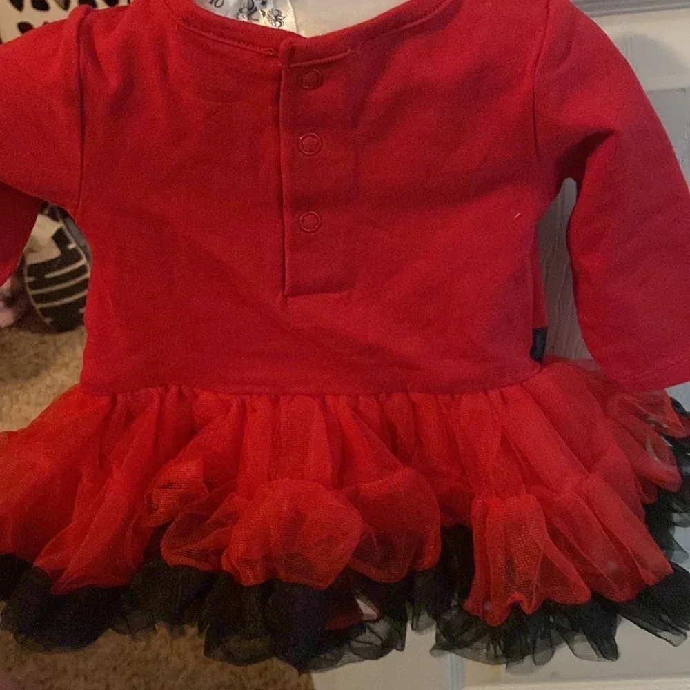 FAO baby apparel fancy dress bodysuit.  Red/black Size 3m 8-12 lbs